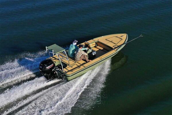 flats boat driving fast, action craft flats boats