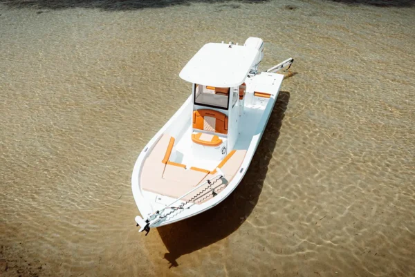 bay boat in the water, action craft bay boats